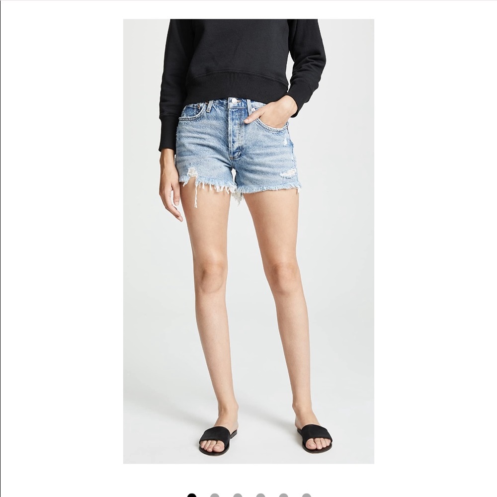 Agolde Light Blue Jean Shorts